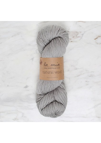 La Mia Natural Wool Gri El Örgü Ipi - L946 - 34396