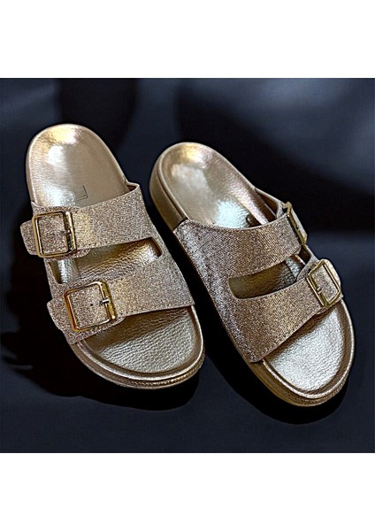 Simli Tokalı Altın Ortopedik Bayan Terliği fiyatları