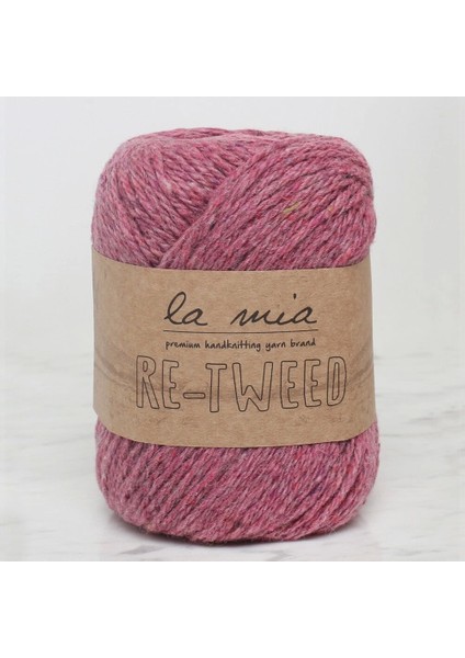 La Mia Re-Tweed Gül Kurusu Melanj El Örgü Ipi - L140 - 34417