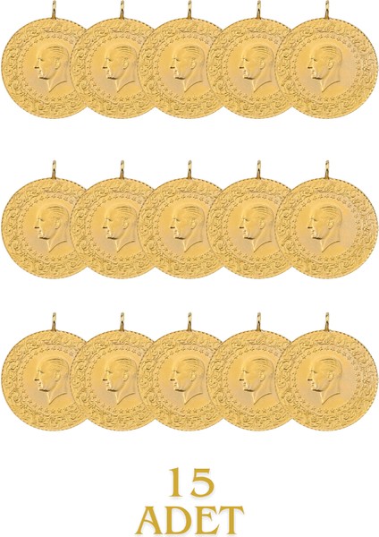 15 Adet Eski Tarihli Çeyrek Altın fiyatları