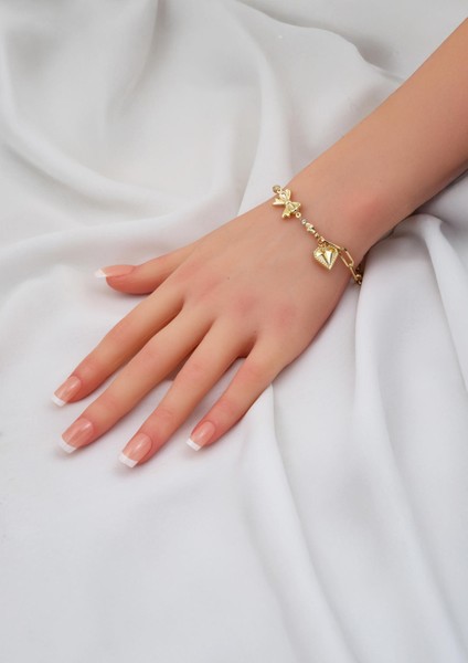 Kalpli Pandora Kolye & Bileklik 14 Ayar Altın Set fırsatları