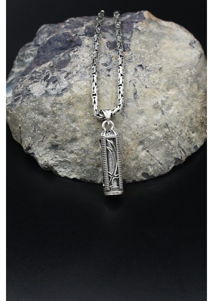 Cevşen Hz. Ali Zülfikar Kılıcı 925 Ayar Gümüş Kolye Kral Zincir 2mm 902178 modelleri