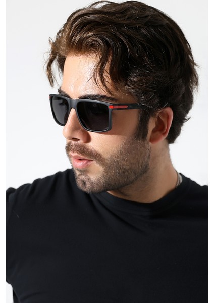 Erkek Mat Siyah Kare Polarize Güneş Gözlüğü 23059 C2 P M modelleri