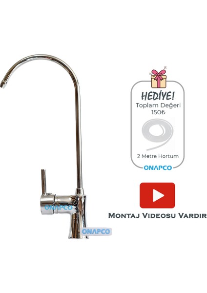 Süper Kalite Su Arıtma Cihazı Musluğu Krom Tüm Ev Tipi Su Filtrelerine Uygundur