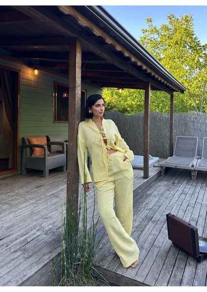 Önü Bağlamalı Muslin Takım fiyatları