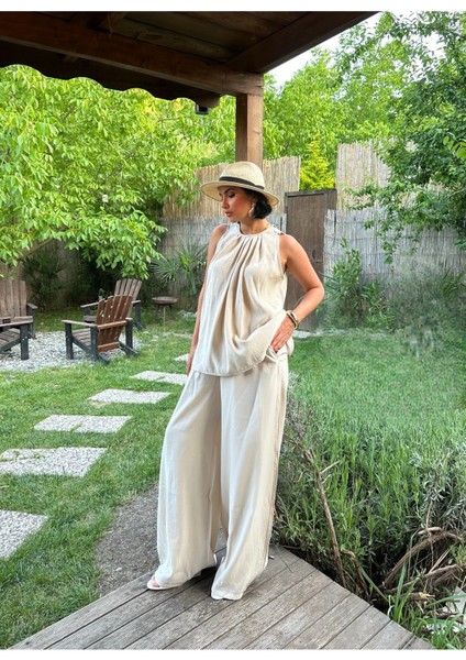 Modal Kumaş Önü Gipeli Oversize Takım