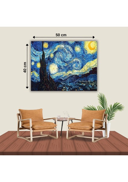 5D Elmas Boyama Seti – Van Gogh Yıldızlı Gece | 40x50 cm - Tuvale Gerili Diamond Painting Sayılarla Boyama Mozaik Tablo fırsatları