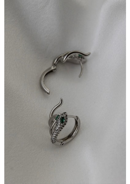 Vip Çelik Zirkon Taş Detaylı Yılan Halka Küpe fiyatları