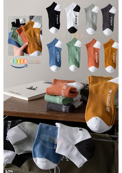 8 Çift Erkek Sport Patik Çorap Seti