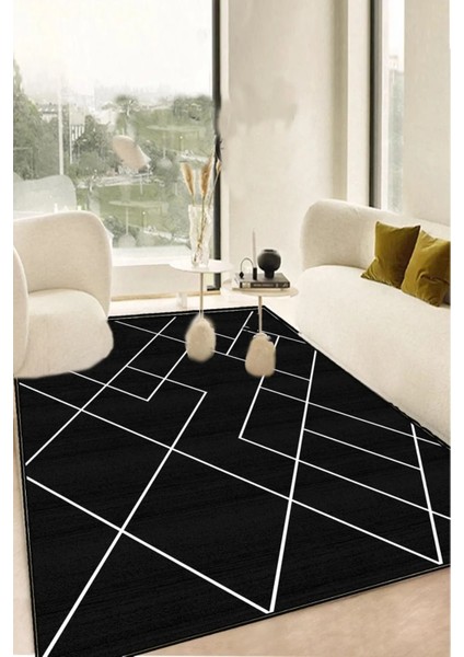 Dijital Kaymaz Yıkanabilir Modern Salon Halısı Mutfak Halısı Koridor Halısı Oval Halı Yolluk DC-4087