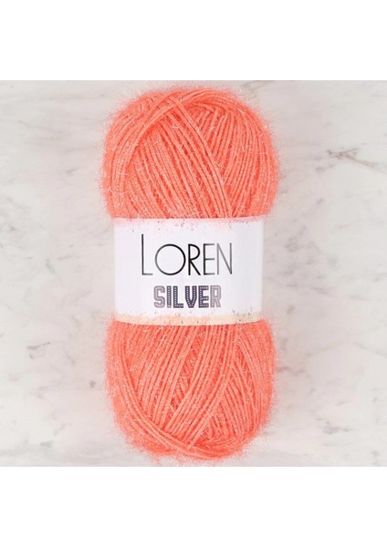 Loren Silver Turuncu El Örgü Ipi - RS0019 - 34084