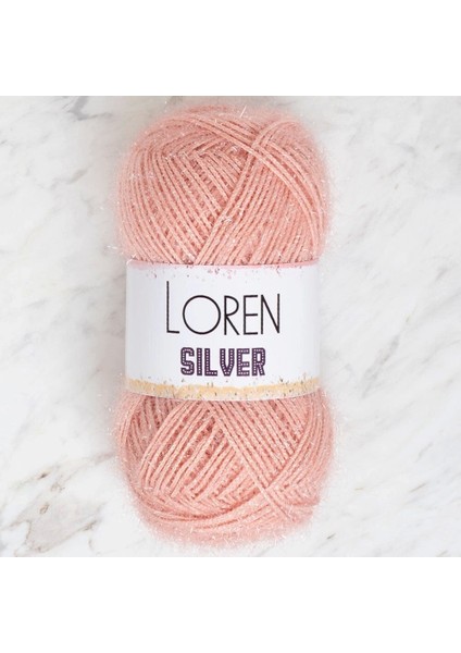 Loren Silver Pudra Pembe El Örgü Ipi - RS0040 - 34079