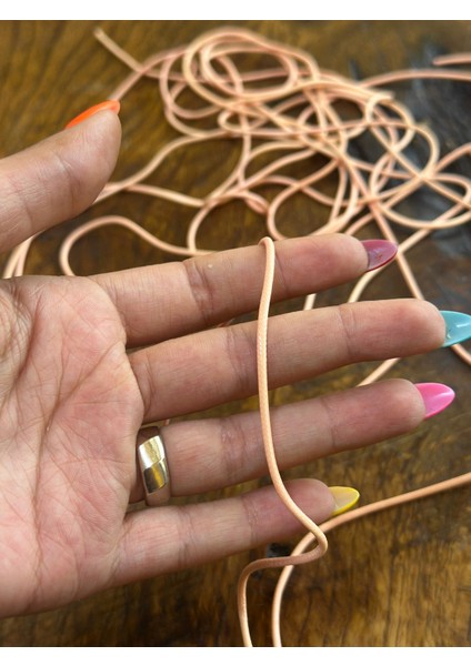 6 Adet 70 cm Deri Kolye Bileklik Ipi