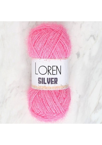 Loren Silver Bebe Pembe El Örgü Ipi - RS0014 - 34075