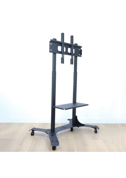 Tv Standı - Tekerli Tv Askısı - Hareketli Tv Standı - 32" - 65" Tv Ile Uyumlu - Metal - Siyah - Stvs1