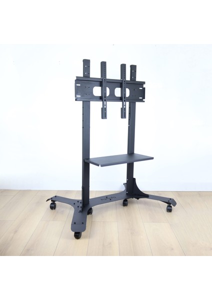 Tv Standı - Tekerli Tv Askısı - Hareketli Tv Standı - 32" - 65" Tv Ile Uyumlu - Metal - Siyah - Stvs1