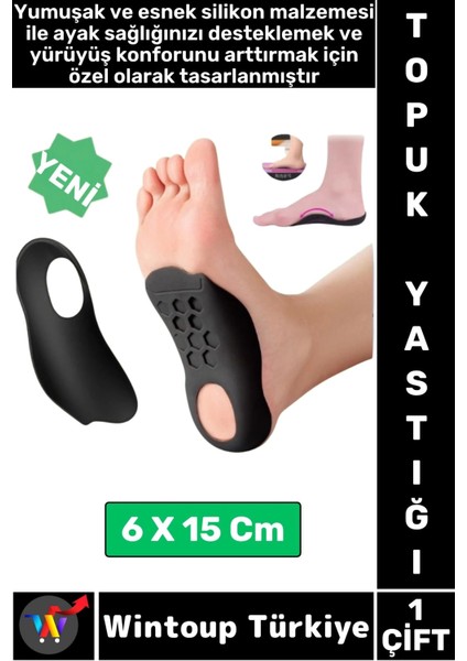 Unisex Gündelik Kullanım Konforlu Destekleyici Ayak Düz Taban Düzeltici Esnek Silikon Topuk Yastığı