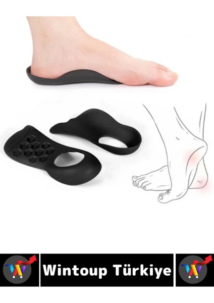 Unisex Gündelik Kullanım Konforlu Destekleyici Ayak Düz Taban Düzeltici Esnek Silikon Topuk Yastığı fırsatları
