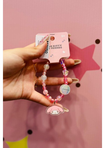 Sanrio Lisanslı Boncuklu Saç Lastiği - Hello Kitty