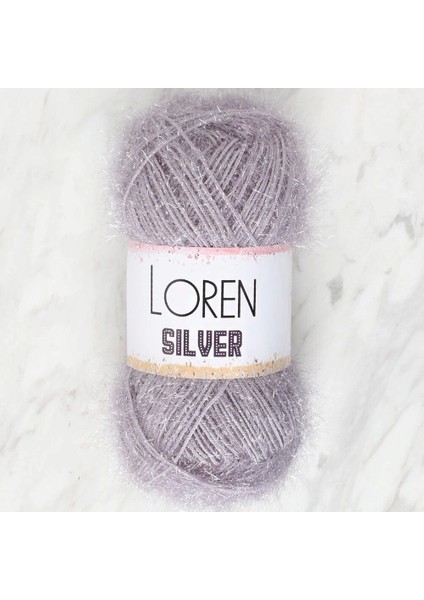 Loren Silver Gri El Örgü Ipi - RS0006 - 34097