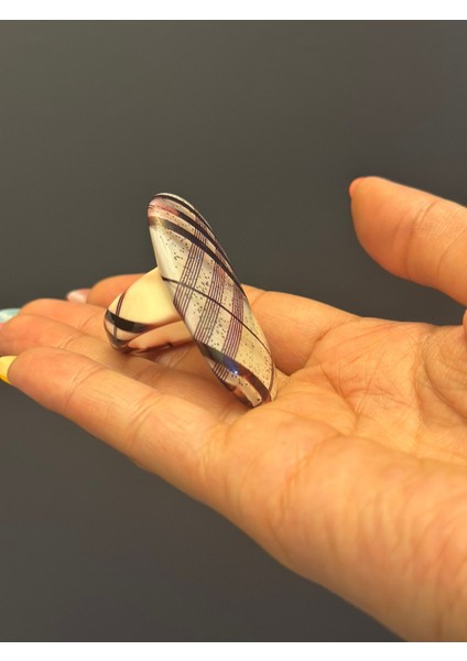 Ekose Desenli Kemik Kadın Yüzük indirimleri