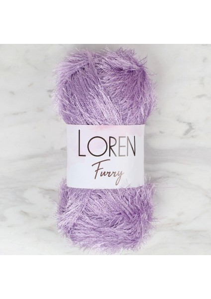 Loren Furry Lila El Örgü Ipi - RF009 - 34047