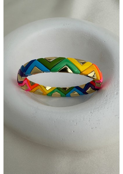 Özel Seri Porselen Kaplama Gold V Detay Lastik Bileklik fiyatları