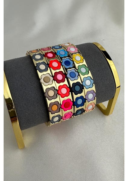 Çiçek Desen Sıralı Özel Seri Lastik Bileklik indirimleri