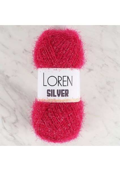 Loren Silver Fuşya El Örgü Ipi - RS0022 - 34078