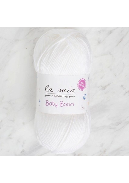 La Mia Baby Boom Beyaz El Örgü Ipi - 10 - 34118