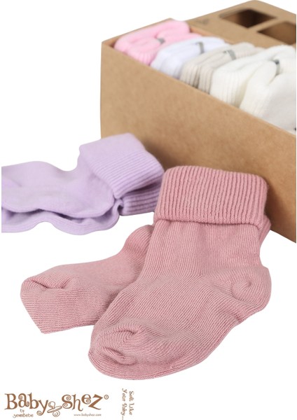 Organik Pamuklu 6'lı Yenidoğan Kız Bebek Çorap fırsatları