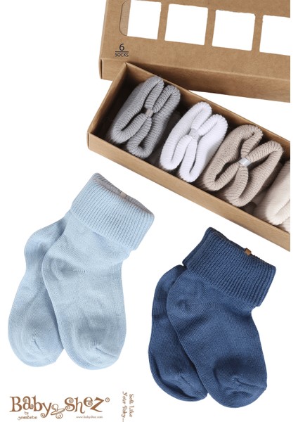 Organik Pamuklu 6'lı Yenidoğan Erkek Bebek Çorap fiyatları