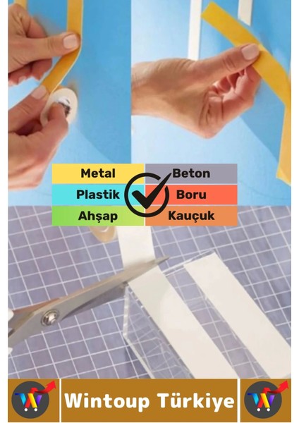 Iç Mekan Süper Güçlü Yapışkan Duvar Ahşap Çok Yönlü Çift Taraflı Köpük Bant 18 mm x 2 Metre 10 Adet fiyatları