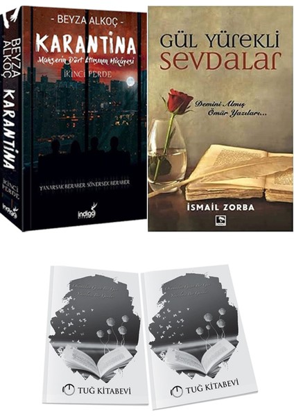 Gül Yürekli Sevdalar ve Karantina 2 Beyza Alkoç 2li Set + Hediyeli