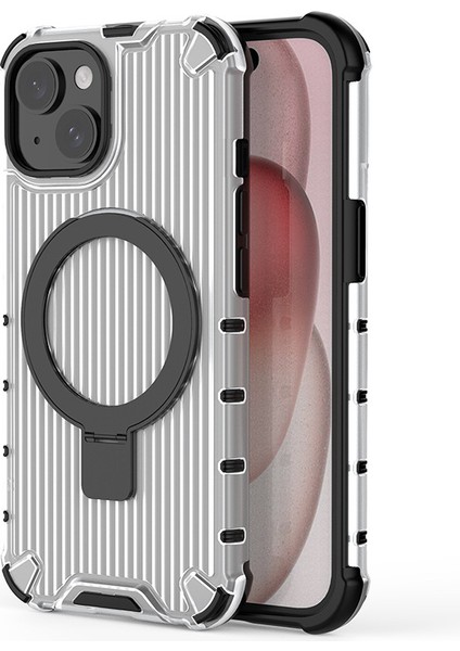 IPhone 15 Telefon Kılıfı, Manyetik Darbeye Dayanıklı Telefon Kılıfı Kapağı ve Halka Tutucu IPhone 15 (Yurt Dışından)
