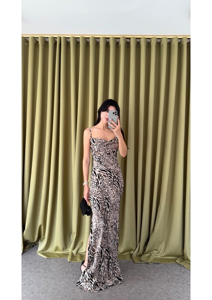 Premium Saten Maxi Elbise