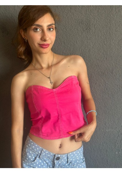 Pembe Askısız Lastikli Crop fırsatları