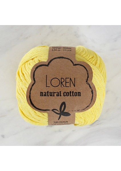 Loren Natural Cotton Pastel Sarı El Örgü Ipi - R086 - 33915