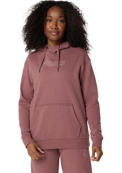 Asics Logo Oth Hoodie Kadın Kırmızı Sweatshirt 2032C845-602