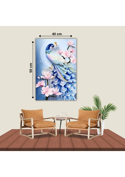 5D Elmas Boyama Seti – Tavus Kuşu-1 | 40x50 cm - Tuvale Gerili Diamond Painting Sayılarla Boyama Mozaik Tablo fırsatları