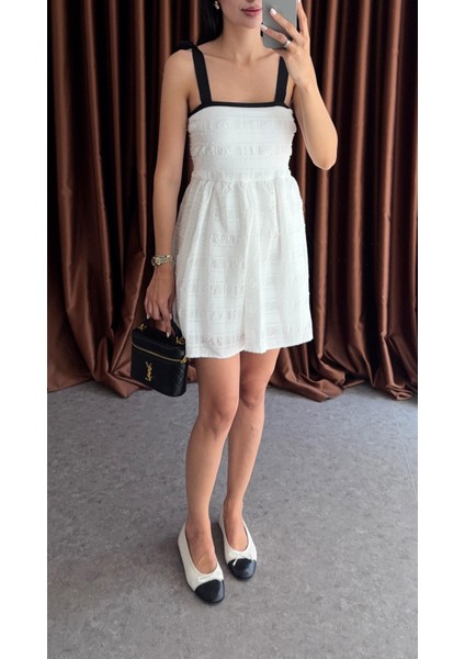 Dokulu Beyaz Elbise modelleri