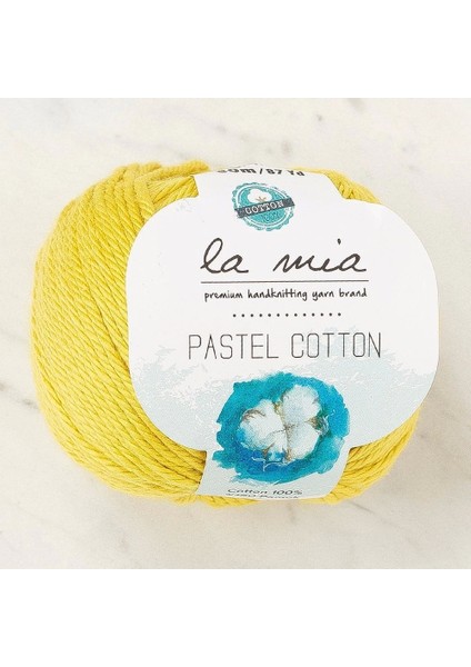 La Mia Pastel Cotton Hardal Sarı El Örgü Ipi - L189 - 33955