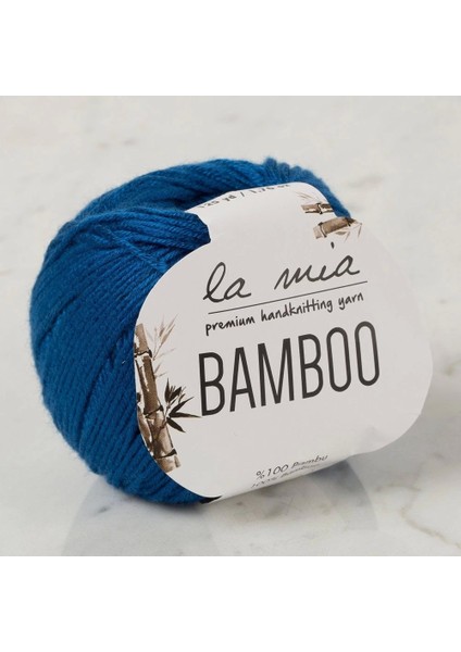 La Mia Bamboo Lacivert El Örgü Ipi - L196 - 33856