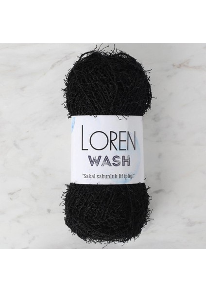 Loren Wash Siyah El Örgü Ipi - R004 - 34041