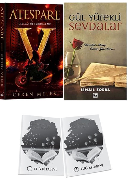 Gül Yürekli Sevdalar ve Ateşpare 1 Canavar Mı Kahraman Mı? Ceren Melek 2li Set + Hediyeli