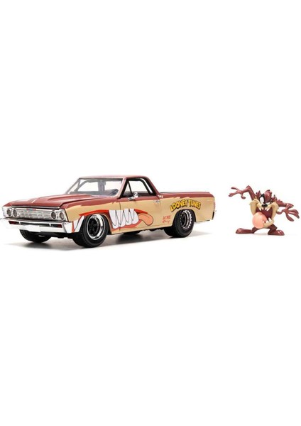 1:24 Looney Tunes 1967 Chevrolet El Camino Die Cast Model Araba ve Tazmanya Canavarı Figürü fiyatları