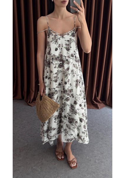 Soğuk Kahve Çiçekli Salaş Elbise fırsatları