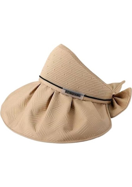 Yaz Seersucker Siyah Tutkal Büyük Siperlik Boş Silindir Şapka Kadın Açık Hava Ekleme Yüz Örtüsü Güneş Şapkası Anti-Ultraviyole Güneş Şapkası (Yurt Dışından) fiyatları