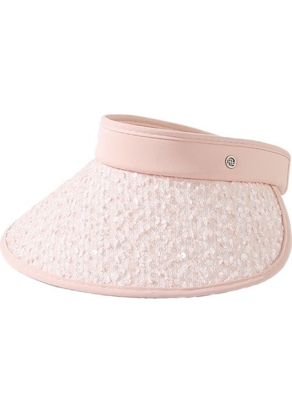 Kadınlar Için Yeni Stil Şapka, Yaz Için Geniş Siperlikli, Payetli, Içi Boş Üst Güneş Şapkası (Yurt Dışından)