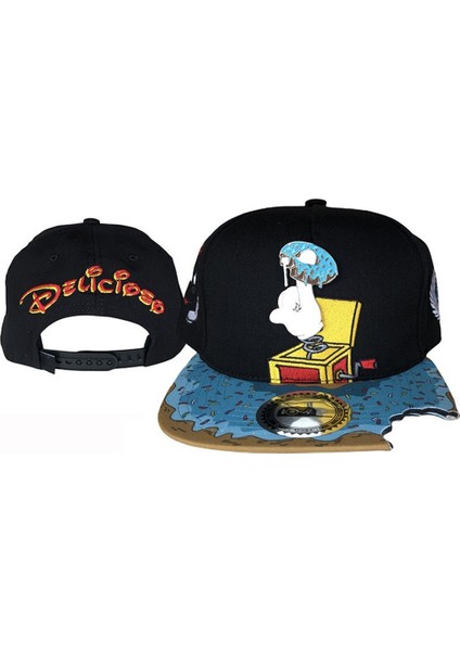 Karikatür Çentikli Köşe Isırığı Moda Beyzbol Şapkası Rahat Spor Düz Siperlikli Şapka (Yurt Dışından)